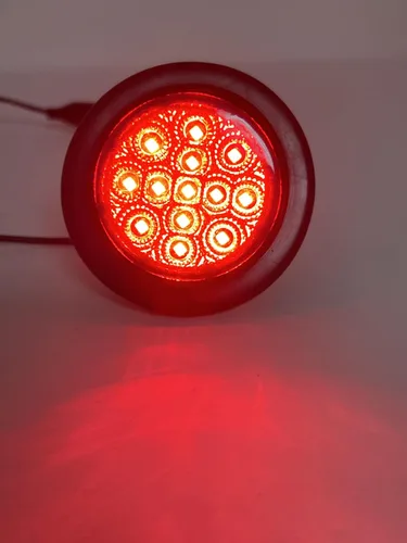 Miniatura 7 de All Star Truck Parts 10 unidades de luz LED redonda de 2 pulgadas con espacio para marcador lateral [13 LED]