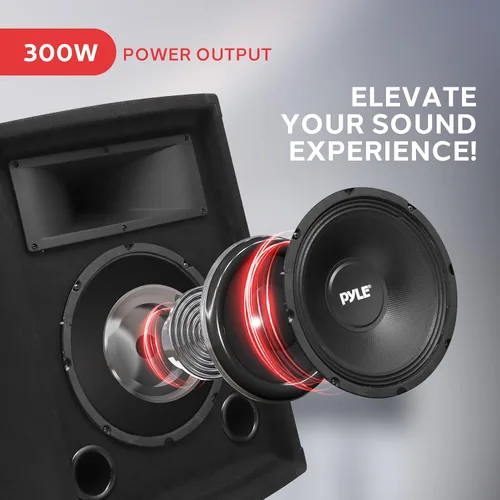 Miniatura 2 de PYLE-PRO PADH1079 – 500 W 10 pulgadas Gabinete de altavoces de dos vías