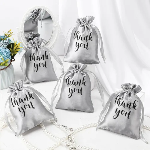 Miniatura 6 de Sieral 50 bolsas de regalo de satén con cordón para joyas, bolsas de dulces para el día del padre, boda, baby shower, despedida de soltera, fiesta