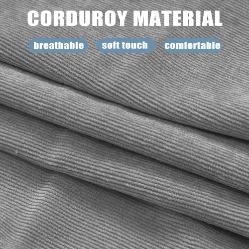 Miniatura 4 de Morbuy Funda para sillón puff para niños y adultos (sin relleno), funda de pana suave para sofá cama, lavable, de gran tamaño, para sala de estar