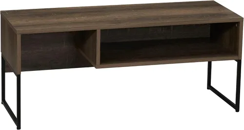 Miniatura 16 de Household Essentials Mesa de centro de grano Ashwood con base de hierro negro