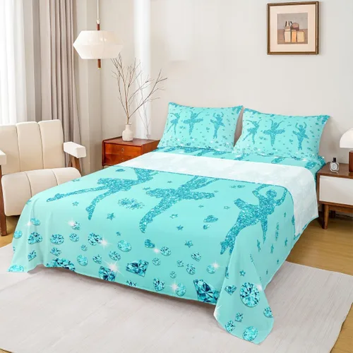 Miniatura 34 de Erosebridal Juego de sábanas de gimnasia para niñas y niños, tamaño individual, juego de sábanas de teñido anudado arcoíris, juego de ropa de cama