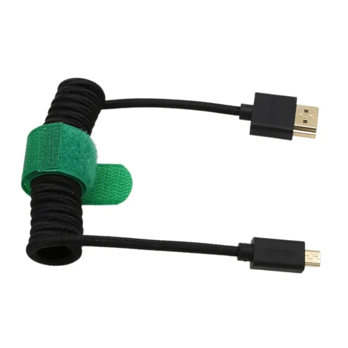 Miniatura 2 de Micro HDMI a HDMI 8K 4K 60p Negro trenzado en espiral 11.8 in Cable para Canon R8 R10 Sony A7C A7RIV ZV-1 S5 X-T4 Z50 Cámara ATOMOS Ninja V F5pro