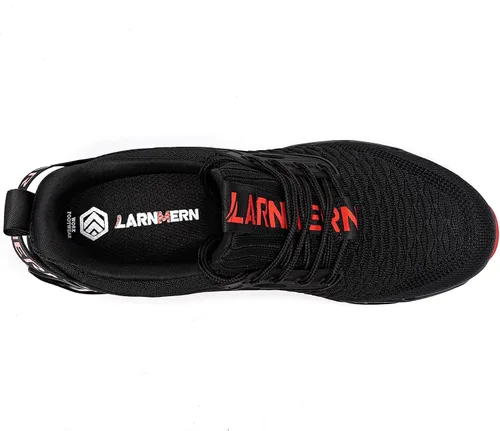 Miniatura 4 de LARNMERN Zapatos de punta de acero para hombres y mujeres, cómodos tenis de seguridad transpirables, zapatos de trabajo indestructibles