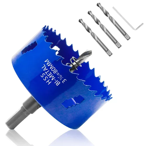 Miniatura 12 de Sierra de agujero de 6-1/4 pulgadas con eje resistente, profundidad de corte de 1.2 pulgadas, sierra de agujero bimetálica HSS para cortar