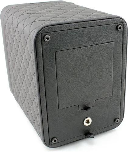 Miniatura 6 de Heiden Monaco - Bobinadora de reloj individual, cuero negro, funciona con pilas o adaptador de CA, 12 ajustes de programa, cuero vegano cosido