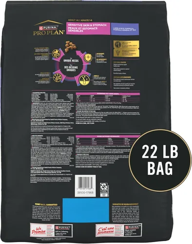 Miniatura 10 de Purina Pro Plan - Alimento para gatos con piel y estómago sensibles, fórmula de cordero y arroz, bolsa de 22 libras