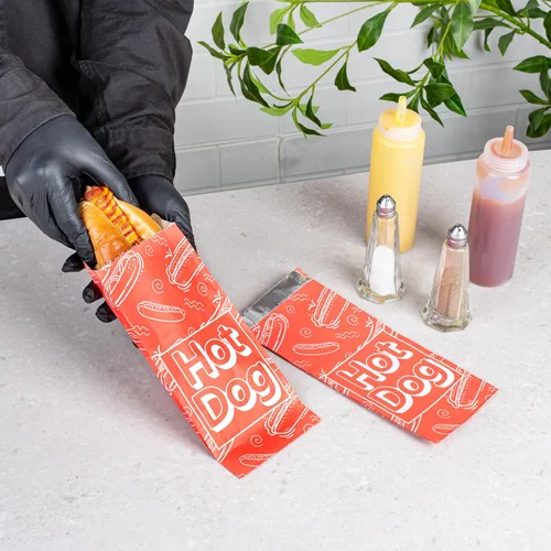 Miniatura 6 de Restaurantware -Bag Tek - Bolsas de comida forradas con papel de aluminio de 3.7 x 1.2 x 9.1 pulgadas, 100 envoltorios desechables para perros
