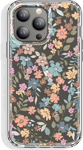 Miniatura 27 de GYZYA Funda transparente para iPhone 14 y iPhone 13 de 6.1 pulgadas con diseño de patrón, funda protectora delgada de TPU + parachoques a prueba