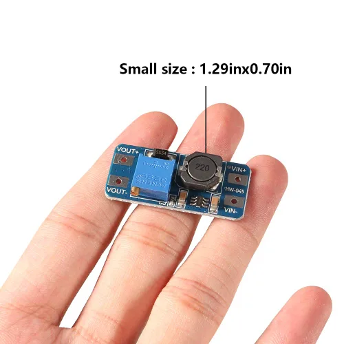 Miniatura 4 de Dorhea MT3608 - Convertidor de potencia elevador DC-DC - Módulo de 2 A, placa reguladora de voltaje ajustable - Voltaje de salida de 2-24 V a 5 V-28