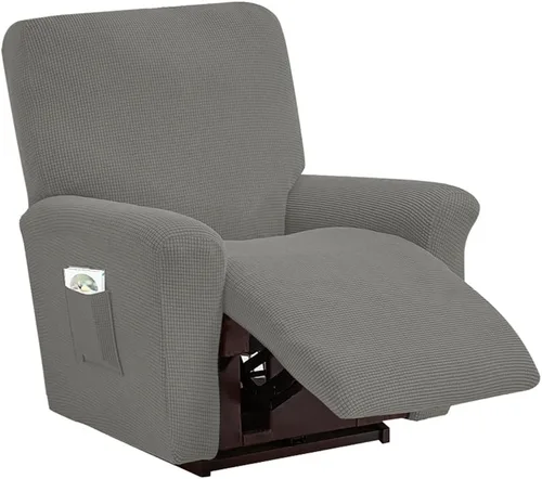 Miniatura 19 de vctops Fundas elásticas resistentes al agua, para sofá reclinable, suaves y lisas, con correa elástica antideslizante, protector de muebles