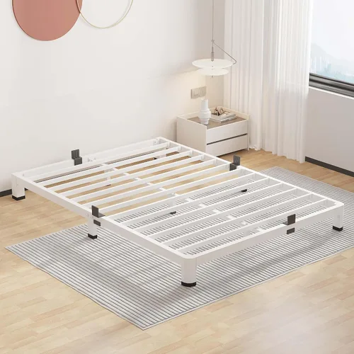 Miniatura 14 de ROIL Marcos de cama de 14 pulgadas con cabecera, tamaño individual XL, con agujeros para cabecero y patas de esquinas redondas, con sujetadores