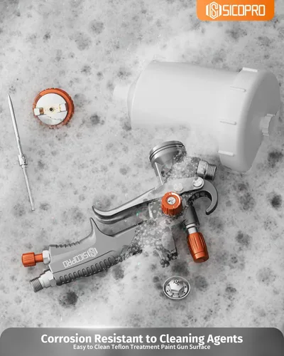 Miniatura 5 de Pistola Pulverizadora de Pintura SICOPRO LVLP, Pulverizador de Pintura de Aire para Pintura de la Casa; Juego Premium de Pistolas de Pintura
