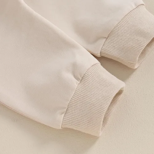 Miniatura 7 de Mubineo Pantalones deportivos básicos lisos para bebés, niños y niñas, cómodos pantalones de algodón con bolsillos