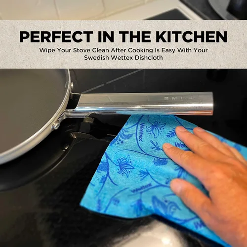 Miniatura 3 de Wettex El paquete original de 10 paños de cocina suecos para la cocina Reusable Paper Towels, Super Absorbent Sponge Cloths, Washable Dish Cloths