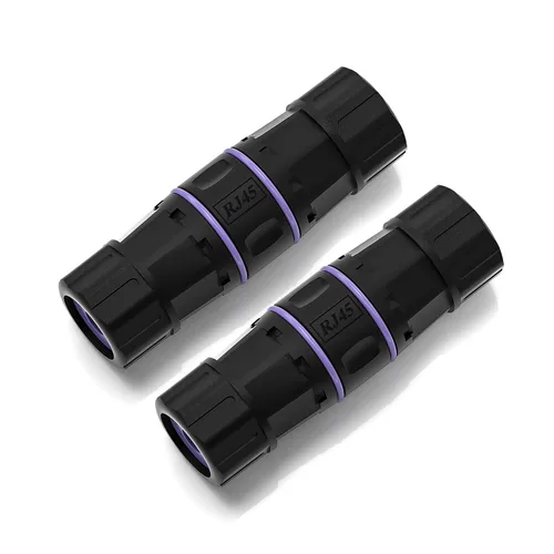 Miniatura 13 de Y.D.F Acoplador RJ45 impermeable IP68, acoplador Ethernet de cobre puro blindado, acoplador Gigabit IP68 impermeable Ethernet al aire libre conector
