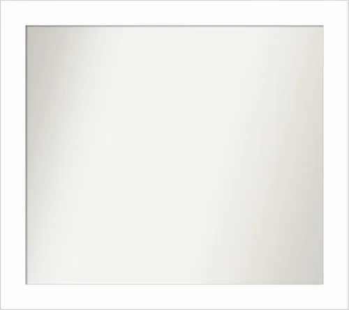 Miniatura 388 de Amanti Art Espejo de baño blanco para sobre el fregadero, 24 x 24 pulgadas, hecho a medida, espejo de tocador cuadrado blanco estrecho, marco