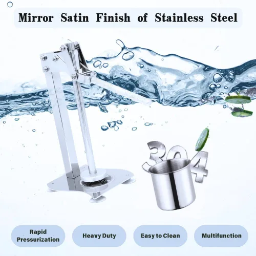 Miniatura 2 de Exprimidor manual de cítricos de acero inoxidable, exprimidor manual de cítricos – Exprimidor de mano resistente para lima naranja, prensa de frutas