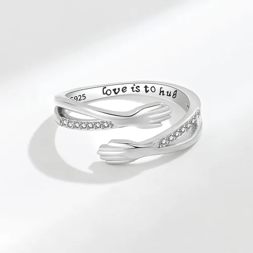 Miniatura 27 de Anillo de plata de ley 925, minimalista, ajustable, hecho a mano, para mujeres y niñas
