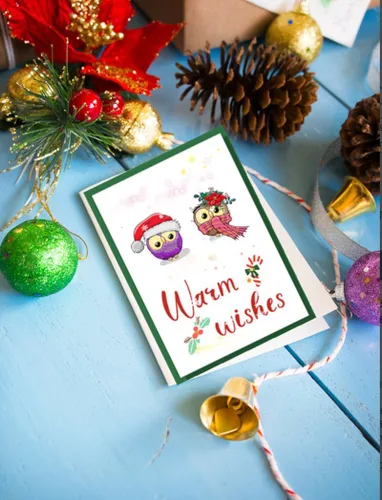 Miniatura 2 de Sellos transparentes de búho navideño para hacer tarjetas o viajar, bonitos sellos de goma para manualidades, diarios de arte, álbumes de recortes