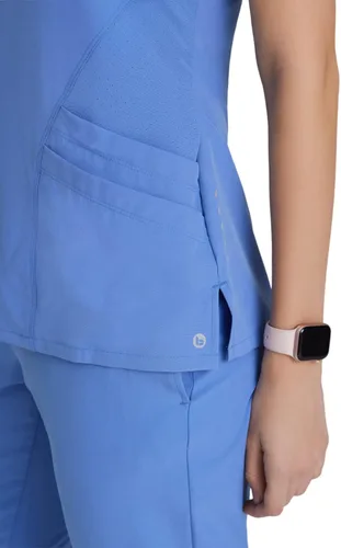 Miniatura 5 de Barco ONE - Top de 5 bolsillos con cuello en V para mujer, elástico en 4 direcciones