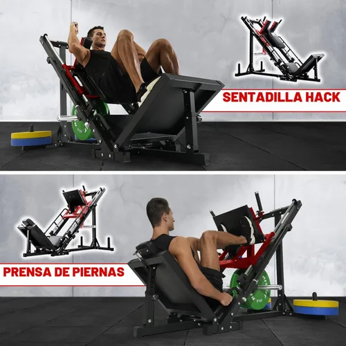 Miniatura 3 de RitFit Leg Press Hack Squat Machine, Professional Adjustable Leg Press Machine for Home Gym with Linear Bearing, Full Lower Body Workout with