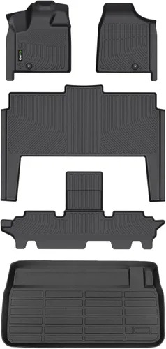 Miniatura 8 de HAFIDI® - Tapetes para auto con almacenamiento debajo del asiento, para todo clima, antideslizantes, de elastómero termoplástico, para la primera