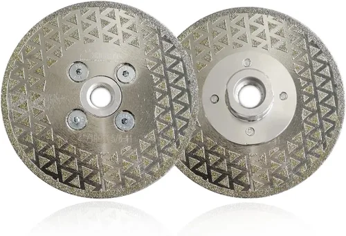 Miniatura 8 de SHDIATOOL Disco abrasivo de diamante de 4 pulgadas para muela de corte de diamante recubierta de un solo lado de mármol de granito con eje de 5/8