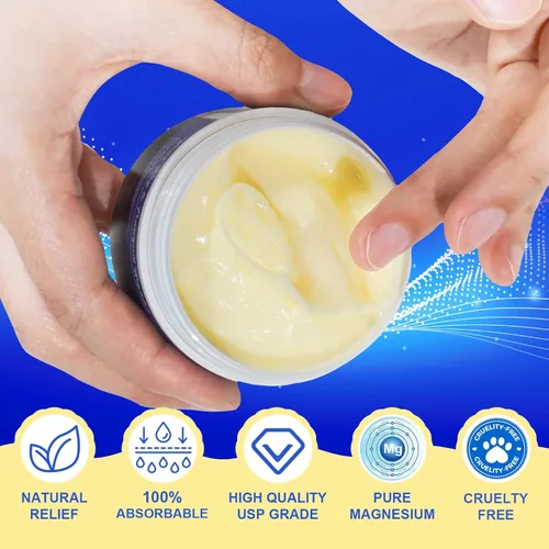 Miniatura 2 de Crema de magnesio ReliCo para dormir - Aceite de magnesio premium puro para pies con vitamina E, loción de magnesio nocturna para piernas inquietas