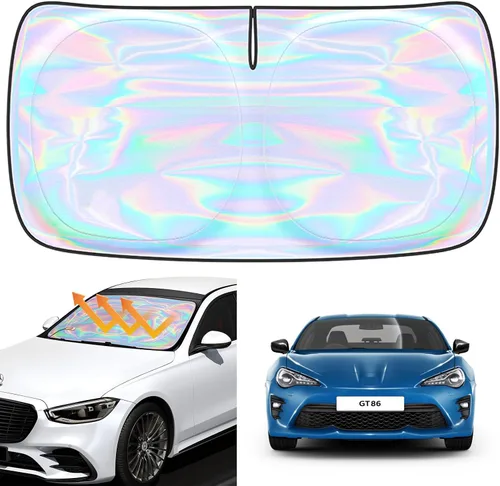 Miniatura 74 de Parasol para parabrisas Rivian R1S R1T 2022-2026 – Parasol compatible con Rivian R1S R1T plegable para ventana delantera, protector de visera solar