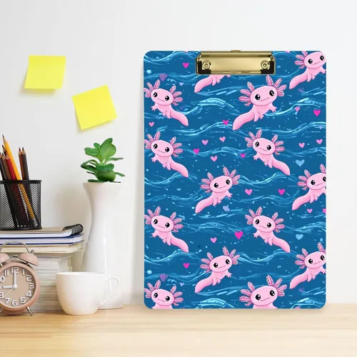 Miniatura 5 de Portapapeles con escala de sirena, diseño de moda, portapapeles de plástico tamaño carta para estudiantes, niños, mujeres y hombres, tablero de clip
