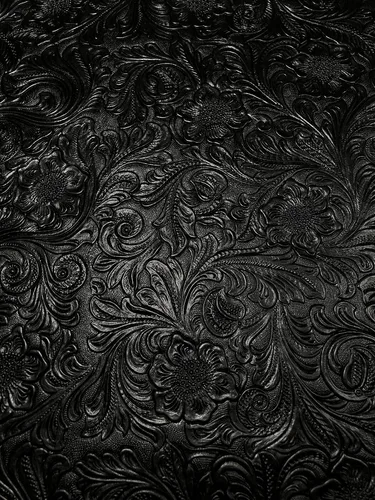 Miniatura 2 de The Yard - Tela de cuero sintético de vaquero occidental, vinilo en relieve, manualidades y tapicería de cuero sintético, 54 pulgadas (negro)