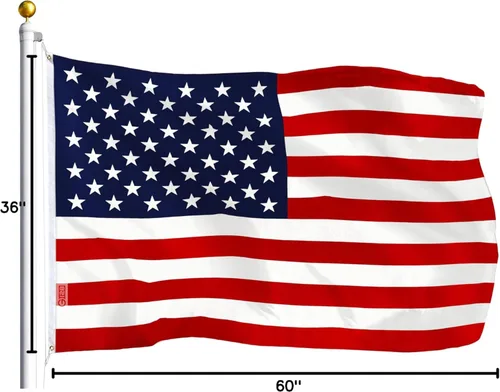 Miniatura 9 de G128 Paquete Combo: Bandera Americana de EE. UU. 3 x 5 pies 75D con estrellas impresas y Bandera de México (mexicana) 3 x 5 pies 75D impresa Estados