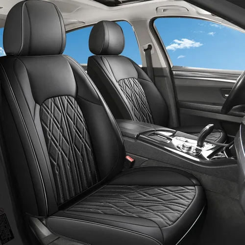 Miniatura 16 de Huidasource Fundas de cuero para asiento trasero, impermeables, para asiento trasero dividido, protector de cojín de asiento de vehículo, ajuste