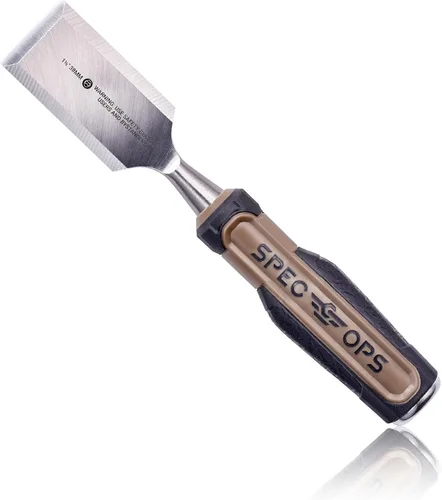 Miniatura 9 de Spec Ops Tools - Juego de cinceles de madera con cuchillas de acero de alto carbono, agarre absorbente de golpes, 4 piezas, 3% donado a veteranos