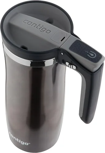 Miniatura 4 de Contigo Jarra para viaje con asa y cierre automático Autoseal de acero inoxidable con tapa fácil de limpiar, 16 oz.