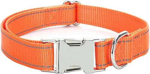 Miniatura 11 de Love Dream Collar reflectante para perro con hebilla de metal, collar de nailon ajustable de seguridad con hebilla de liberación rápida resistente
