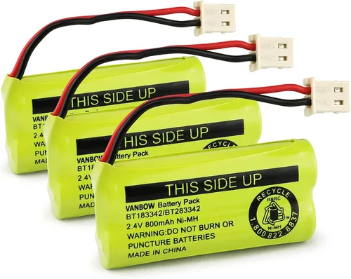 Miniatura 8 de BT183342/BT283342 2.4V 800mAh Ni-MH, compatible con baterías de teléfono inalámbrico AT&T VTech BT166342/BT266342 BT162342/BT262342 CS6709 CS6609