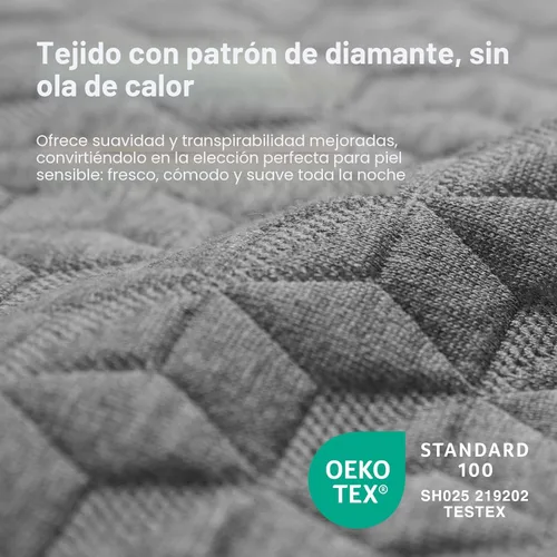 Miniatura 4 de Novilla Colchón individual de 6 pulgadas en una caja, colchón refrescante de espuma viscoelástica individual para aliviar la presión, espuma de Gris