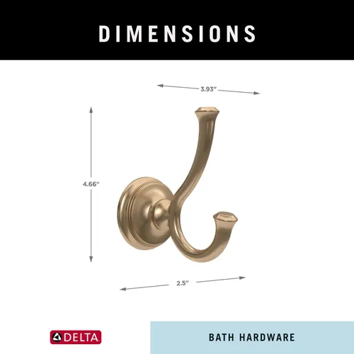 Miniatura 8 de Toallero de gancho doble "Cassidy" de Delta Faucet, 79735-CZ