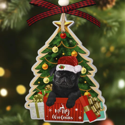 Miniatura 8 de Adornos de perro boxer para árbol de Navidad, adorno de aluminio boxer, decoración de Navidad 2023 para amantes de los boxeadores, mamá de perro