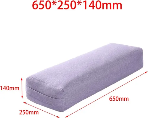 Miniatura 5 de Generic Cojín de apoyo prémium para yoga para mayor comodidad, almohada de meditación rectangular larga con asa de transporte