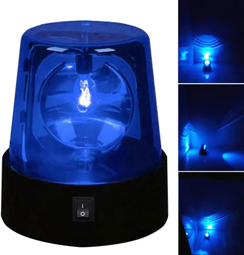 Miniatura 7 de Luz estroboscópica LED giratoria de 360 grados con efecto de escenario intermitente para DJ, funciona con pilas, lámpara giratoria para fiesta