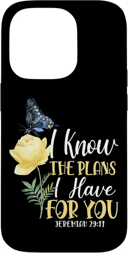 Miniatura 17 de Christian Bible Verse Butterfly Rose Flower Jeremiah 29:11 Case for iPhone 17
