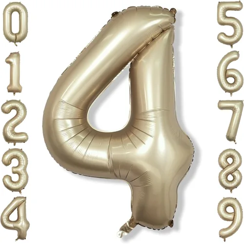 Miniatura 20 de Globos de número azul pastel de 40 pulgadas, globo gigante autoinflable de aluminio número 5 de cumpleaños para niños, globos azul bebé para hombres