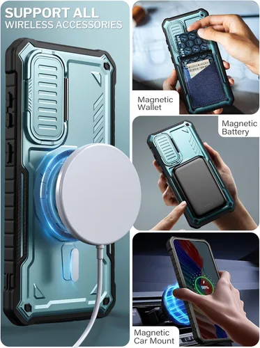 Miniatura 5 de ExoGuard Funda para Samsung Galaxy S24 Plus con protector de pantalla, funda protectora de goma de cuerpo completo con cubierta de cámara y función