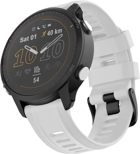 Miniatura 2 de ISABAKE Correa de reloj para Garmin Forerunner 955/945/745, correa de repuesto de silicona de 0.866 in para pulseras Fenix 5/6/Approach S60 Blanco