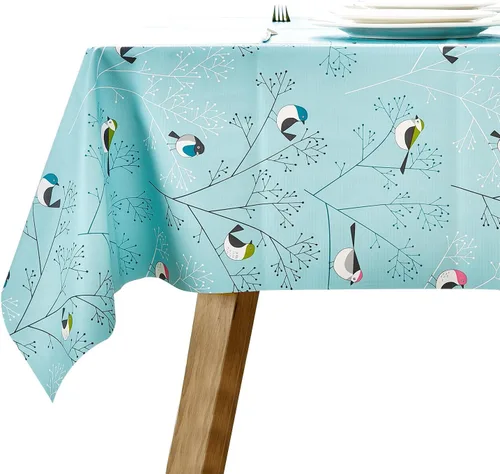 Miniatura 14 de Mantel de tela de vinilo resistente al agua, de plástico, lavable a prueba de derrames, mantel de Peva para primavera, campamento, picnic, cuadrado