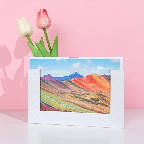 Miniatura 2 de Caja de almacenamiento de 5 x 7, cajas de cartón para fotos de familias pequeñas y parejas, cajas de regalo, color blanco plateado