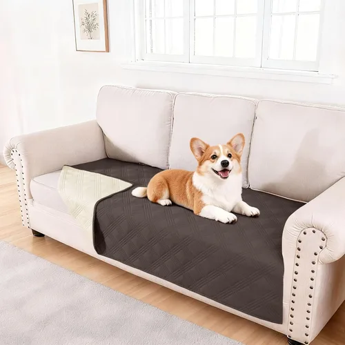 Miniatura 157 de hyha Manta impermeable para perros, manta reversible para cama de mascotas, funda suave para sofá/sillón lavable para perros, fundas impermeables